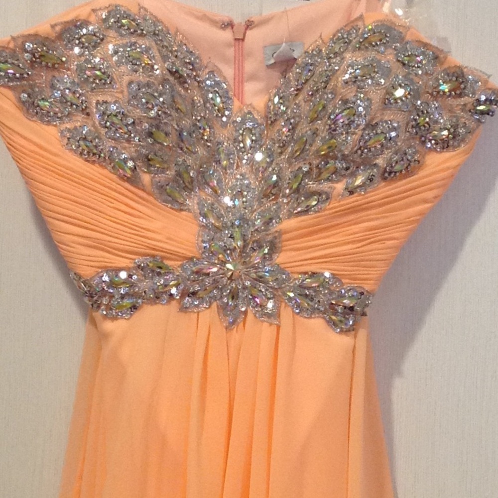 Sparkly orange dress